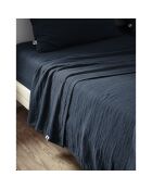 Drap plat Gaïa bleu foncé