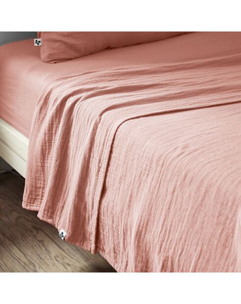 Drap plat Gaïa rose