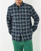 Chemise Indecis à carreaux vert/bleu marine/gris