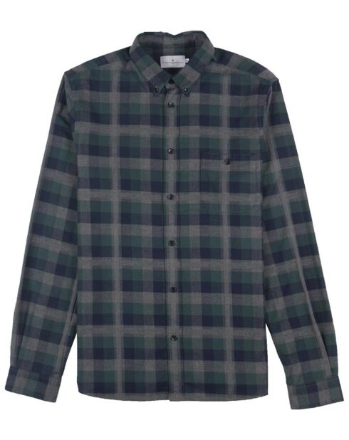 Chemise Indecis à carreaux vert/bleu marine/gris