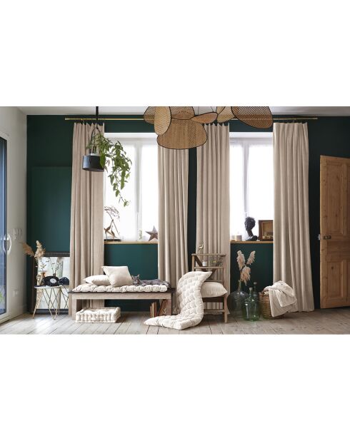 Coussin déhoussable Velours de coton César naturel