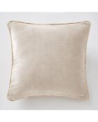 Coussin déhoussable Velours de coton César naturel