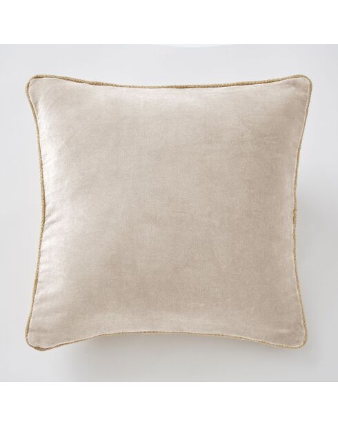 Coussin déhoussable Velours de coton César naturel
