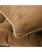 Coussin déhoussable Velours de coton César marron