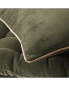 Coussin déhoussable Velours de coton César kaki