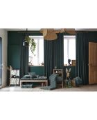 Cuscino sfoderabile in velluto di cotone Caesar grigio scuro