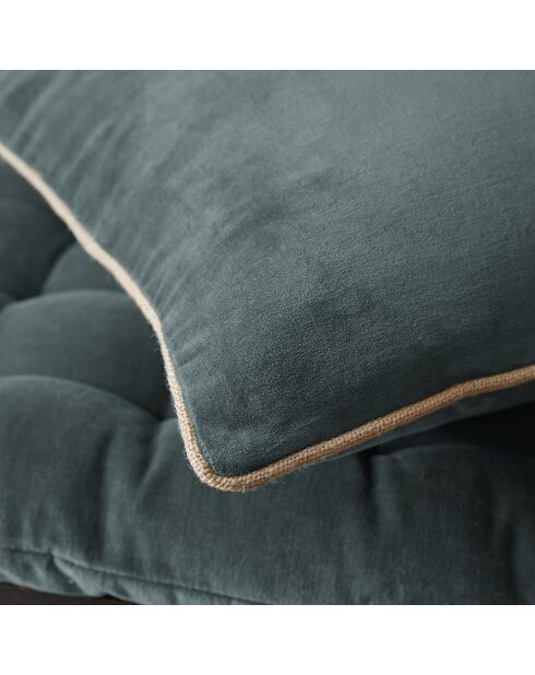 Cuscino sfoderabile in velluto di cotone Caesar grigio scuro