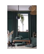 Cuscino da pavimento César in velluto di cotone grigio scuro ardesia