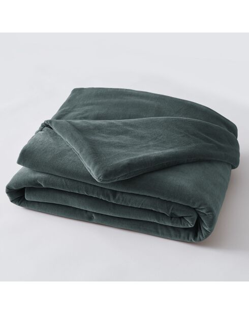 Bout de lit Velours de coton César gris foncé - 90x200 cm