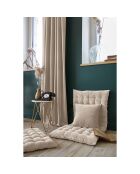Rideau ajustable + 8 anneaux pince Velours de coton César naturel