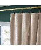 Rideau ajustable + 8 anneaux pince Velours de coton César naturel