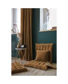 Rideau ajustable + 8 anneaux pince Velours de coton César marron