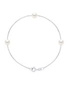 Bracelet en Argent Rhodié & Perles d'Eau Douce blanc naturel
