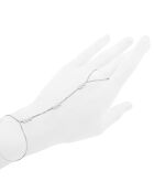 Armband van gerhodineerd zilver en natuurlijke witte ronde gekruiste zoetwaterparels