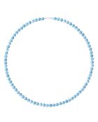 Collana in argento rodiato e acquamarina