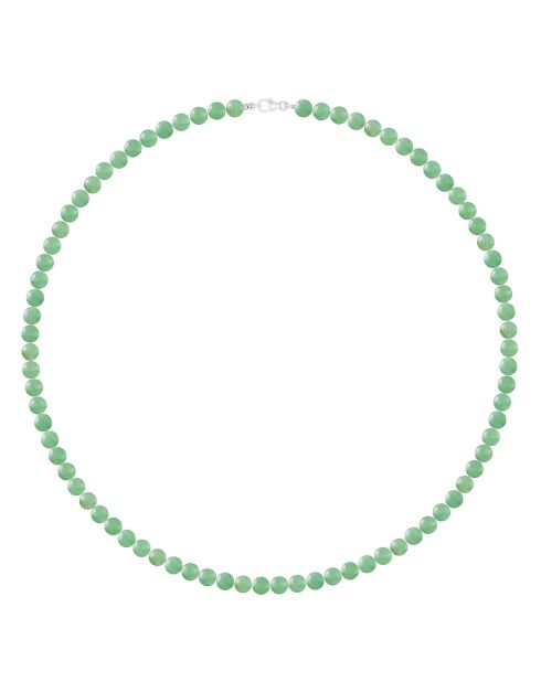 Collier Argent Rhodié & Aventurine
