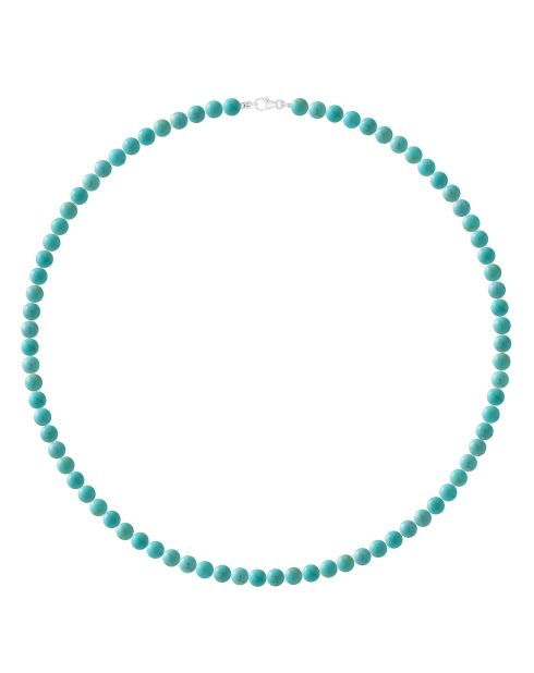 Collana in argento rodiato e turchese