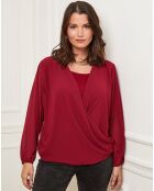 Top Olivia rouge bordeaux