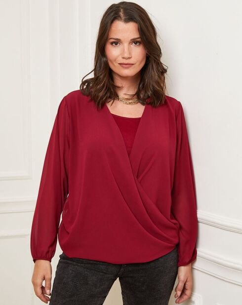Top Olivia rouge bordeaux