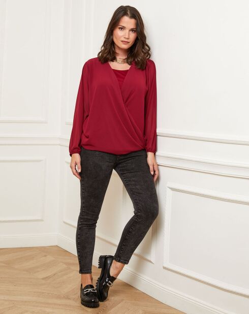 Top Olivia rouge bordeaux