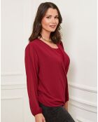 Top Olivia rouge bordeaux