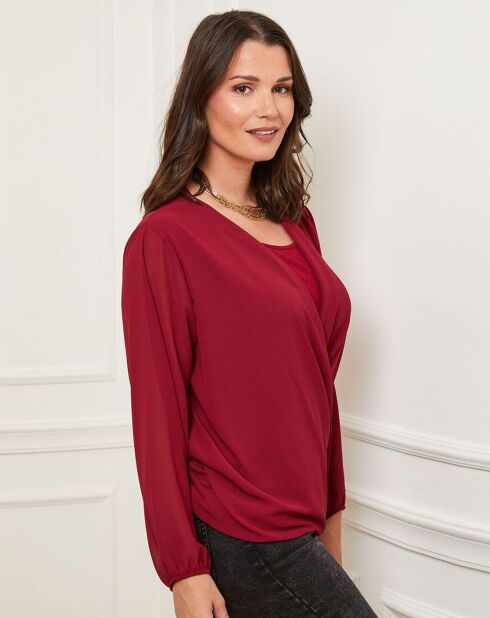 Top Olivia rouge bordeaux