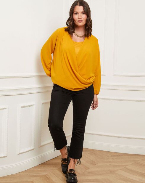 Top Olivia jaune safran