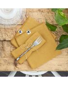 3 servilletas amarillas de gasa de algodón Gaïa