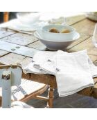 3 servilletas de gasa de algodón Gaïa blancas