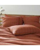 Taie d'oreiller Gaze de coton Gaïa Match orange