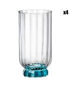 4 Verres Florian transparents - 43 cl
