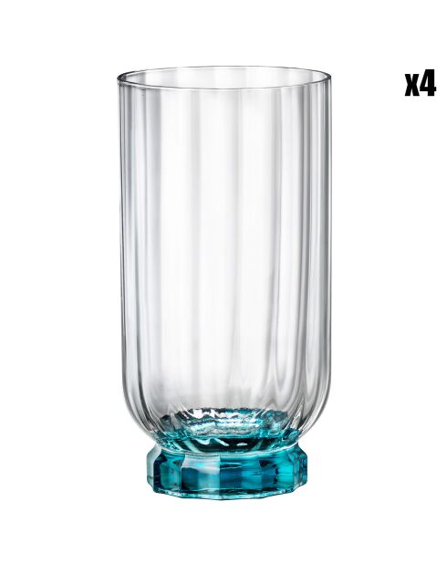 4 Verres Florian transparents - 43 cl