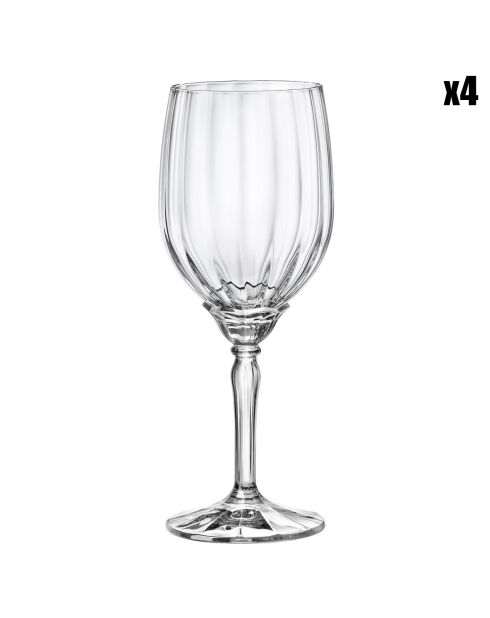 4 Verres à vin blanc & Spritz Florian transparents - 38 cl
