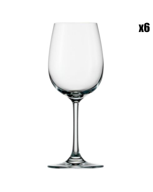 6 Verres à vin blanc Weinland en cristal transparents - 29 cl