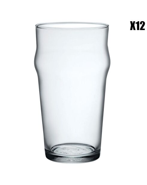 12 transparente Nonix Biergläser - 58 cl