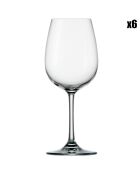 6 Verres à vin rouge Weinland en cristal transparents - 35 cl