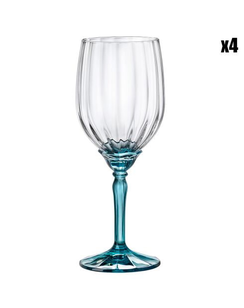 4 Verres à vin blanc & Spritz Florian transparents - 38 cl