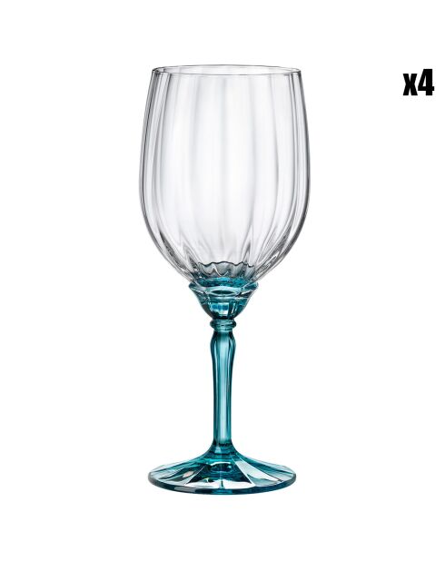 4 bicchieri da vino rosso Florian trasparenti - 53 cl