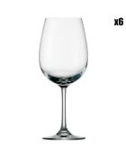 6 Verres à vin rouge Weinland en cristal transparents - 45 cl