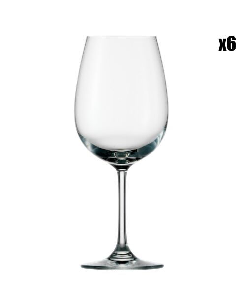 6 Verres à vin rouge Weinland en cristal transparents - 45 cl