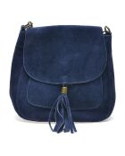 Sac bandoulière en Cuir bleu - 20.5x20.5x6 cm