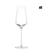6 Flûtes à champagne Starlight en cristal transparentes - 29 cl