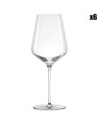 6 Verres à vin Bordeaux Starlight en cristal transparents - 67.5 cl