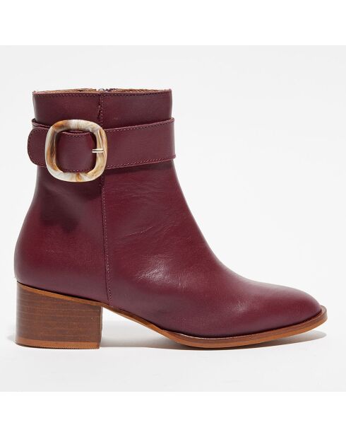 Bottines en Cuir Olivia violine