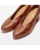 Escarpins en Cuir Juliette marron - Talon 5,5 cm