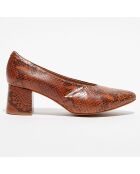 Escarpins en Cuir Juliette marron - Talon 5,5 cm