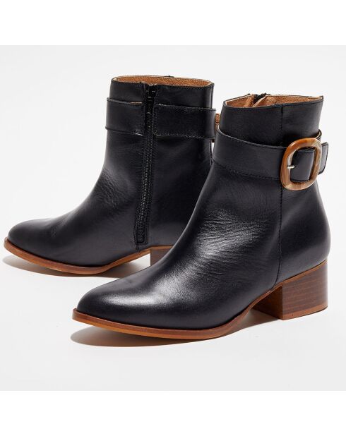 Bottines en Cuir Olivia noires