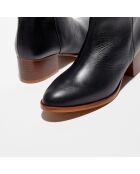 Bottines en Cuir Olivia noires