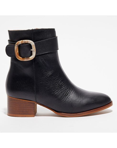 Bottines en Cuir Olivia noires