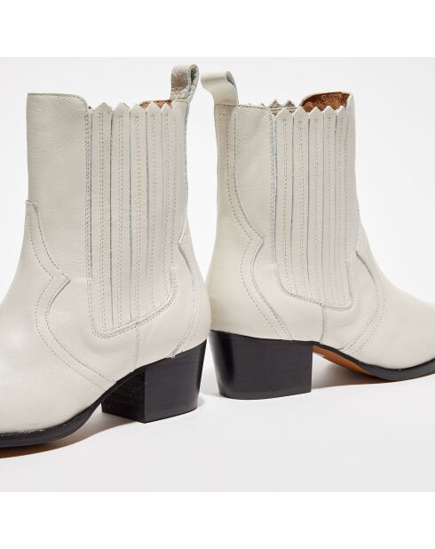 Chelsea boots en Cuir Lisa blanches